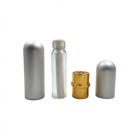 Inhalateur Poppers Aluminium Argent